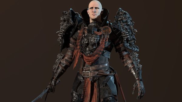 DarkKnight character in armor