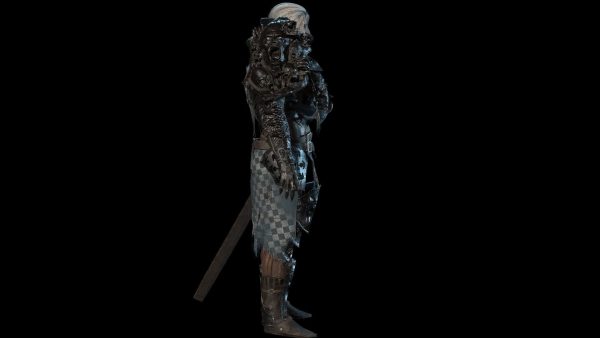 DarkKnight character in armor