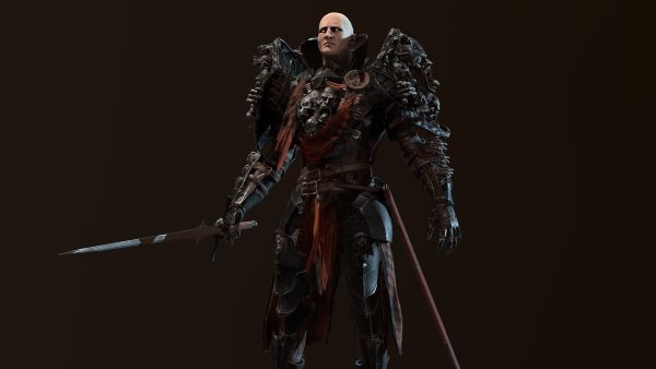 DarkKnight character in armor