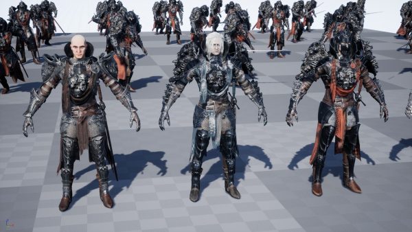 DarkKnight character in armor
