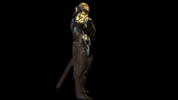 DarkKnight character in armor