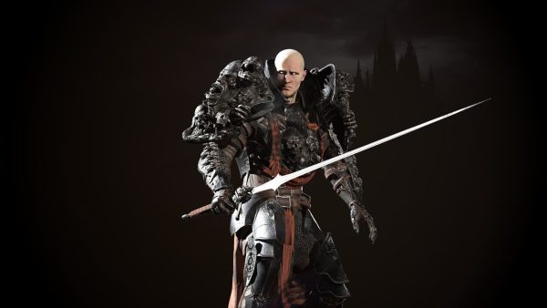 DarkKnight character in armor