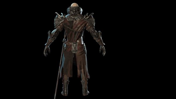 DarkKnight character in armor