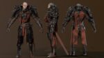 DarkKnight character in armor