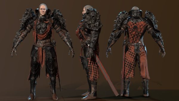 DarkKnight character in armor