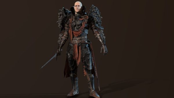 DarkKnight character in armor