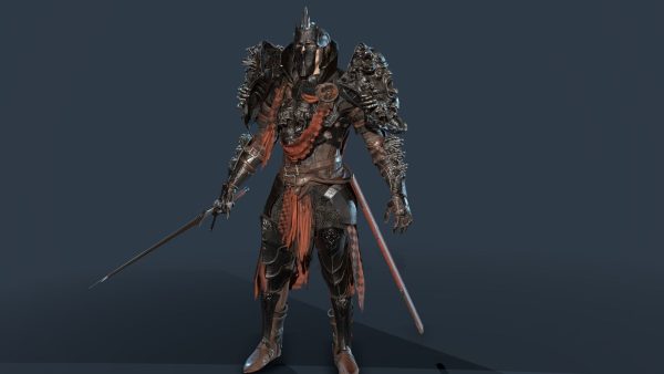 DarkKnight character in armor