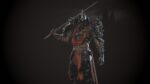 DarkKnight character in armor