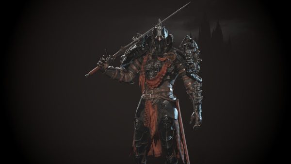 DarkKnight character in armor