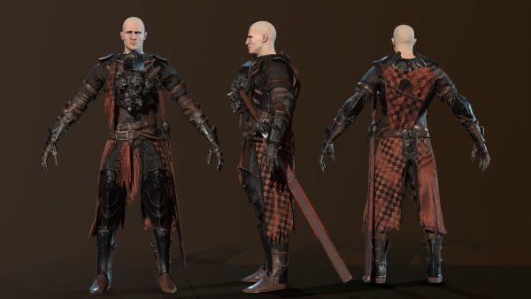 DarkKnight character in armor