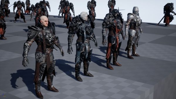 DarkKnight character in armor