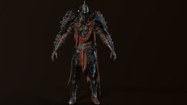 DarkKnight character in armor