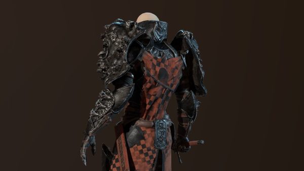 DarkKnight character in armor