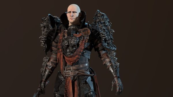DarkKnight character in armor