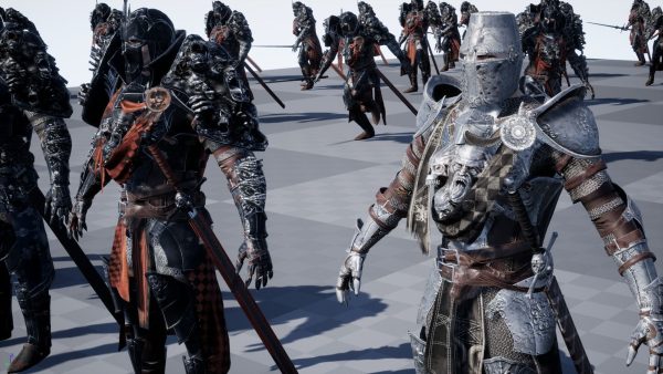 DarkKnight character in armor