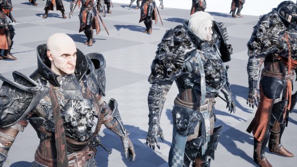 DarkKnight character in armor