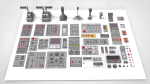 Dashboard 1 control panel with buttons and knobs