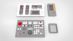 Dashboard 1 control panel with buttons and knobs