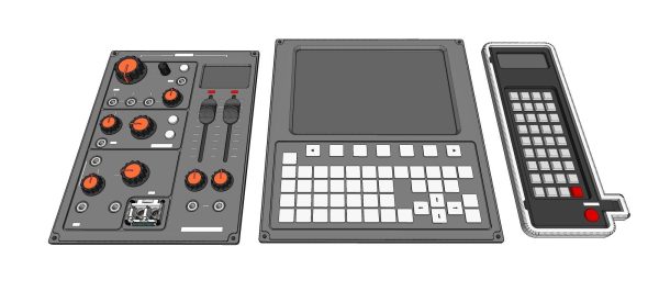 Dashboard 1 control panel with buttons and knobs