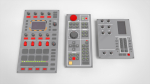 Dashboard 1 control panel with buttons and knobs