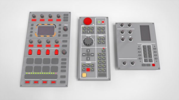 Dashboard 1 control panel with buttons and knobs