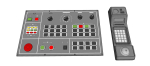 Dashboard 1 control panel with buttons and knobs