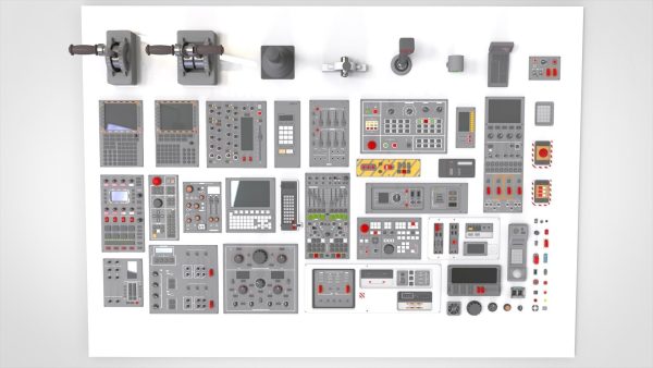 Dashboard 1 control panel with buttons and knobs