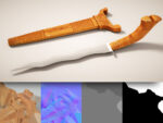 Decorated Curved Blade Knife