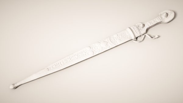Decorated Silver Dagger Sword