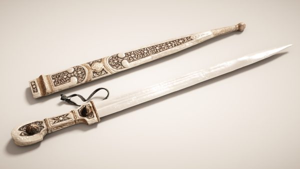 Decorated Silver Dagger Sword