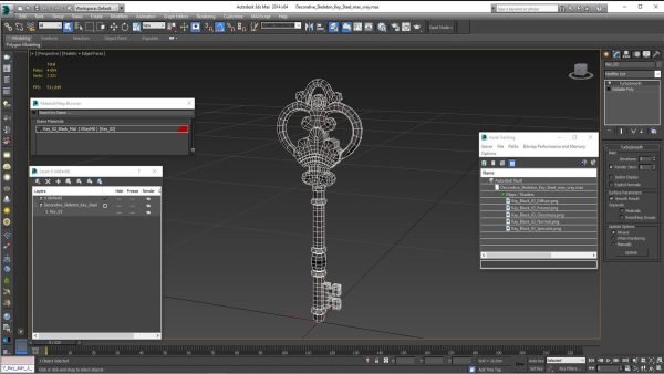 Decorative Skeleton Key Steel