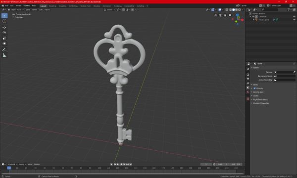 Decorative Skeleton Key Steel
