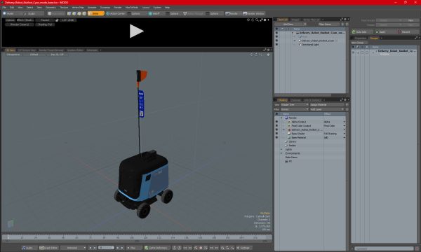 Delivery Robot Kiwibot Cyan