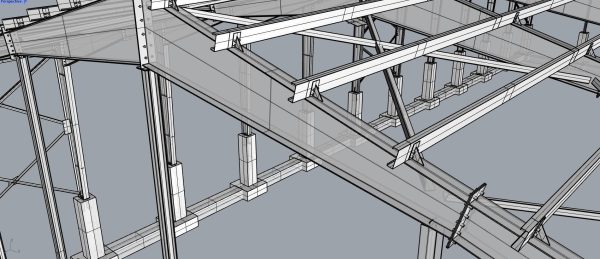 Designing a steel structure using Rhino 3D