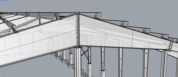 Designing a steel structure using Rhino 3D