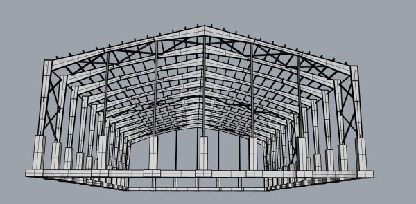 Designing a steel structure using Rhino 3D