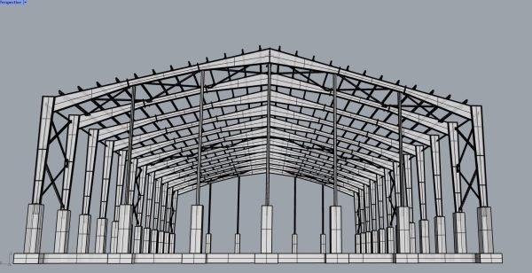 Designing a steel structure using Rhino 3D