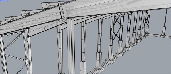Designing a steel structure using Rhino 3D