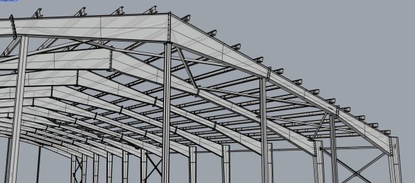 Designing a steel structure using Rhino 3D