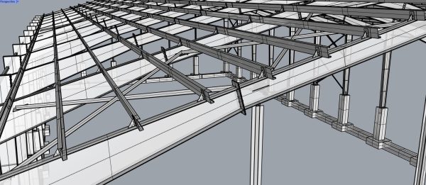 Designing a steel structure using Rhino 3D