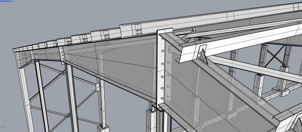Designing a steel structure using Rhino 3D