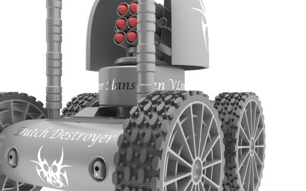 Destroyer remote control robot with two wheels