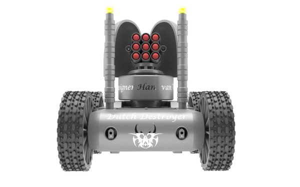 Destroyer remote control robot with two wheels
