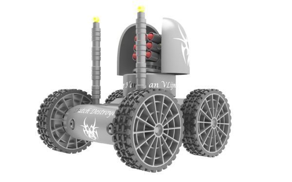 Destroyer remote control robot with two wheels