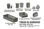 DET-0006 Trash and Garbage set 11 items H0-scale