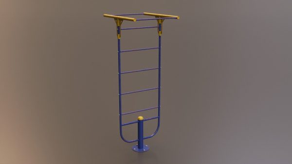 Detailed Outdoor Fitness Equipments Collection 3D Model