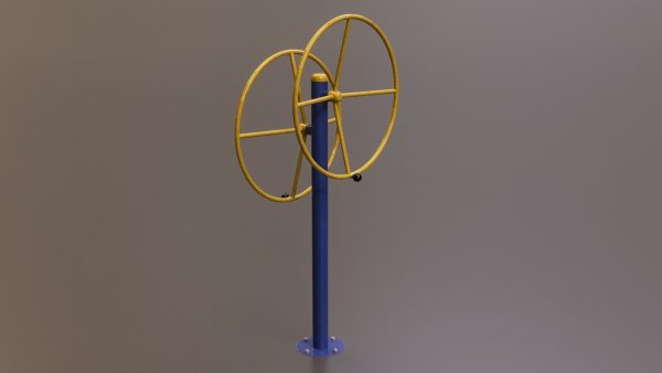 Detailed Outdoor Fitness Equipments Collection 3D Model