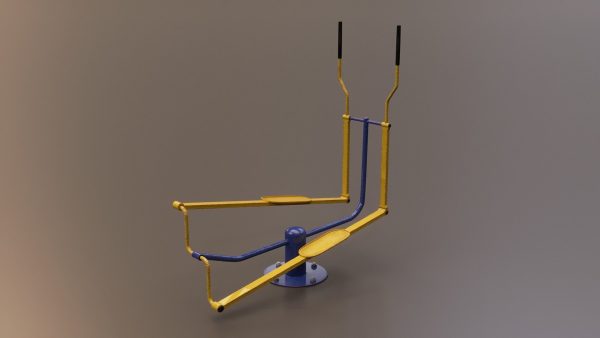 Detailed Outdoor Fitness Equipments Collection 3D Model