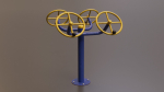 Detailed Outdoor Fitness Equipments Collection 3D Model