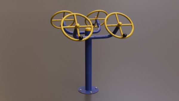 Detailed Outdoor Fitness Equipments Collection 3D Model